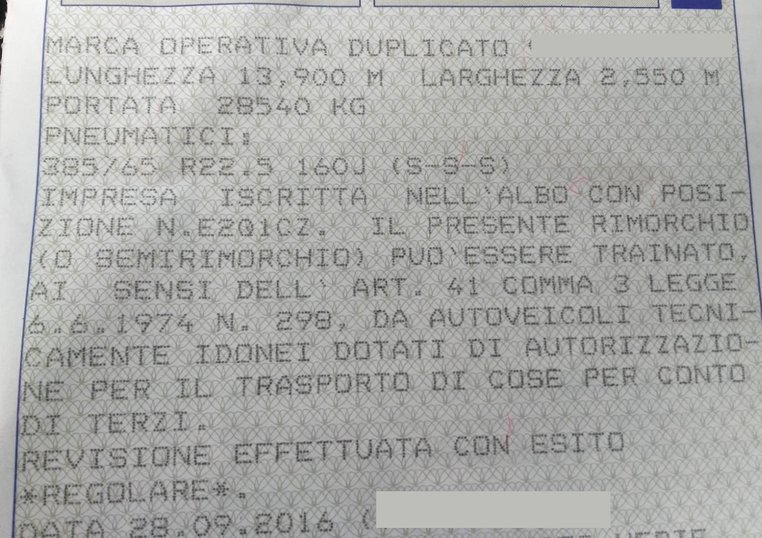 Semirimorchio Bertoja anno 2006  assi allungabile
